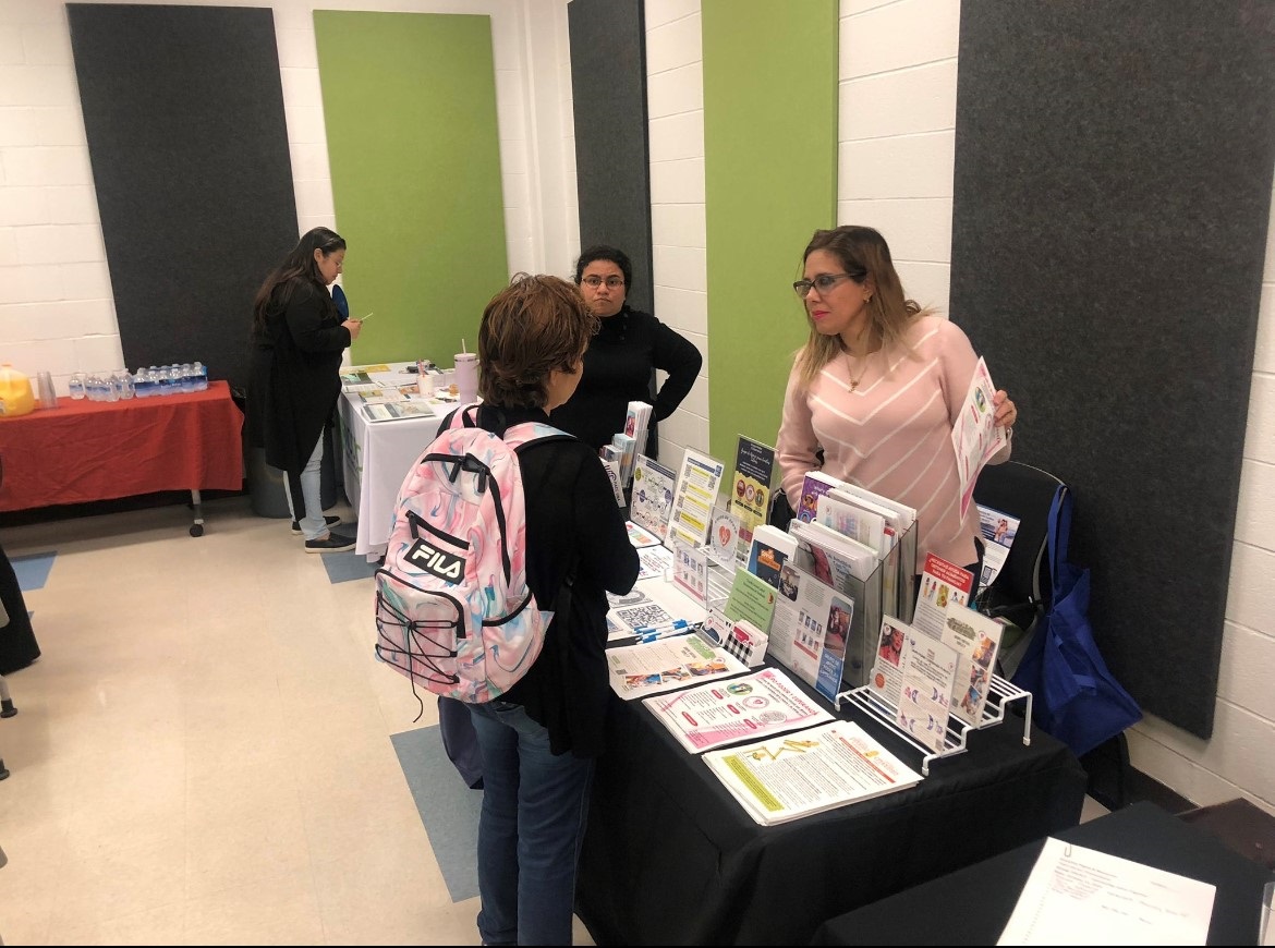 Health vendor at the Saturday Conversation.