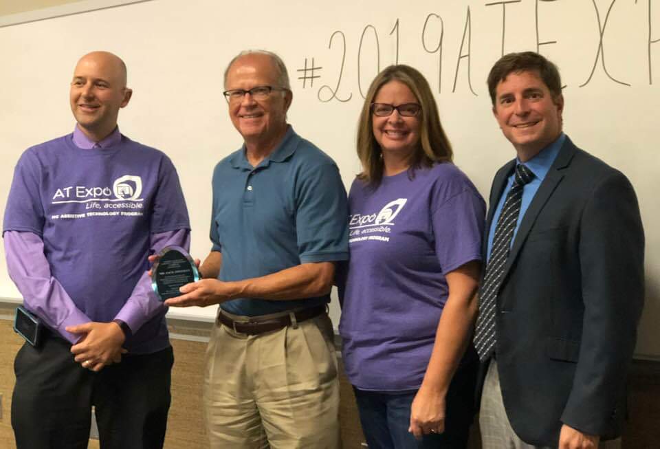 Philip, Jack Sheehan of Assist M.E., NCATP Director Tammy Koger, Chris Egan