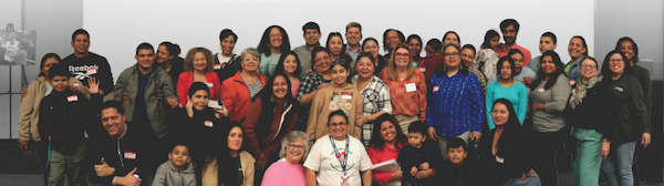 Group photo of people from the Hispanic community